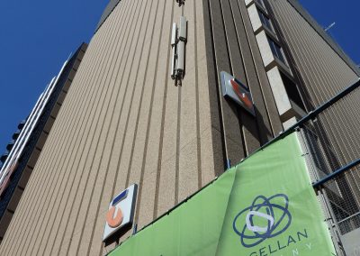 Magellan Banner At Telstra Building - Building Façade - Magellan Company